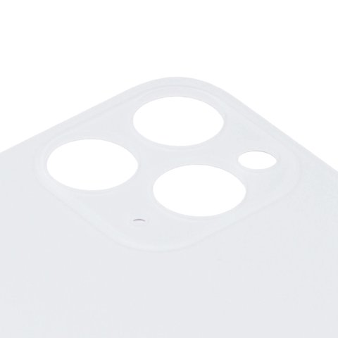 Задняя панель корпуса для iPhone 11 Pro Max, серебристая, белая, не нужно снимать стекло камеры, big hole, matte silver Превью 1
