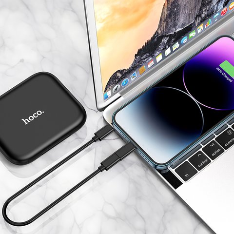 USB кабель Hoco U114, USB тип-C, USB тип-A, micro-USB тип-B, Lightning, 2xUSB тип-C, 28 см, 60 Вт, 3 A, черный, с коробкой для хранения, с зеркалом, с адаптерами, 6 в 1, #6931474790750 Превью 3