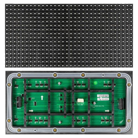 Módulo LED publicitario externo P10-RGB-SMD (320 × 160 mm, 32 × 16 puntos, IP65, 5600 nt) Vista previa  3