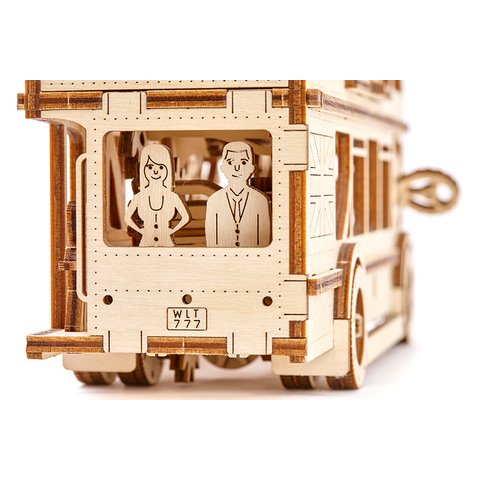 Mechanical 3D Puzzle Wooden.City London Bus Preview 6