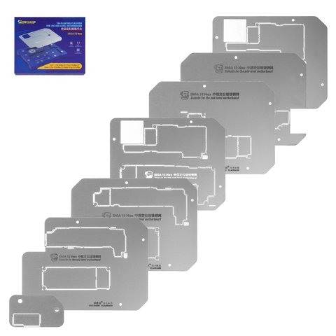 Conjunto para reballing BGA Mechanic iBGA 13 Max, para reparar placas base, 14 in 1 Vista previa  1