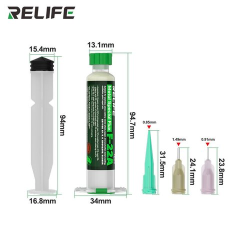 Fundente en pasta RELIFE F-22A, para soldar níquel, para soldar acero inoxidable, para soldadura de cobre y acero, actividad alta, 10 ml Vista previa  8