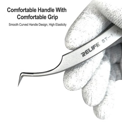 Pinzas para smd RELIFE ST-17A, encorvado, 125 mm Vista previa  3