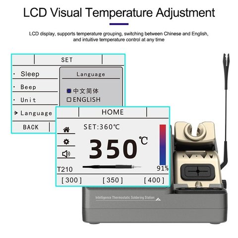 Estación de soldadura Sunshine H3, digital, 80 W Vista previa  6