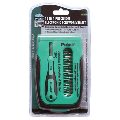 Отвертка Pro'sKit SD-9804 с набором бит Превью 2