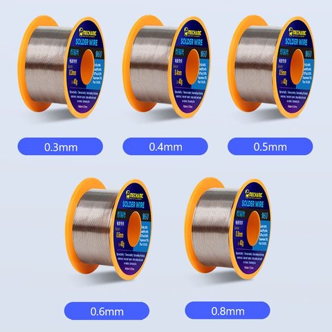 Припой Mechanic M60, Sn 60% , Pb 40%, флюс 1-3%, 0,8 мм, 40 г Превью 1