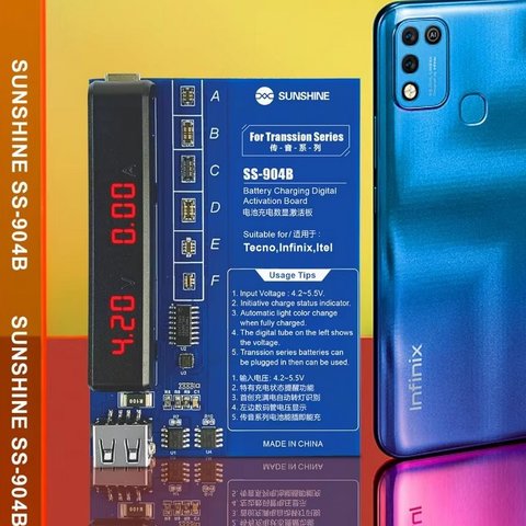 Кабель для запуску батареї Sunshine SS-904B, плата активації батареї, Tecno, Itel, infinix Прев'ю 1