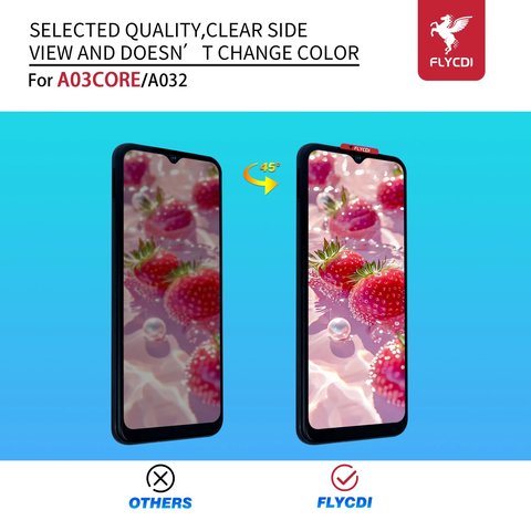 Дисплей для Samsung A032 Galaxy A03 Core, чорний, з рамкою, FLYCDI Прев'ю 3