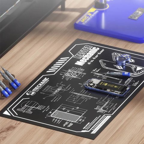 Килимок монтажний Mechanic V79, термостійкий, стійкий до плям, 600 мм, 350 мм Прев'ю 5