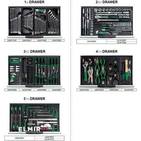 Візок з набором інструментів TOPTUL GCAJ305H Прев'ю 1
